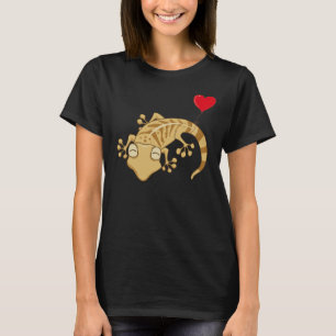 Leopard Gecko With Heart Balloon Valentines Day Lo T-Shirt