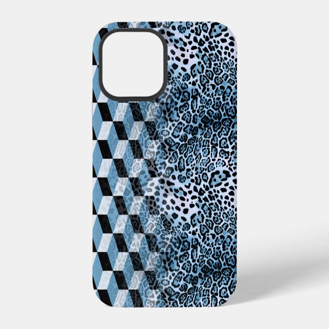 Leopard Geometric, Animal Skin Design. iPhone Case (Back)