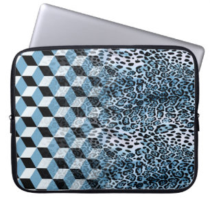 Leopard Geometric, Animal Skin Design. Laptop Sleeve
