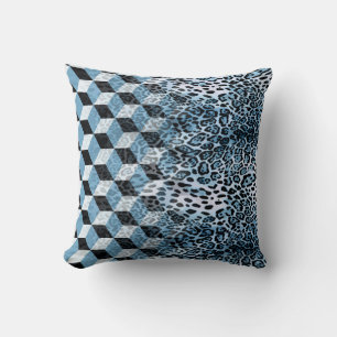 Leopard Geometric, Animal Skin Design. Throw Pillow