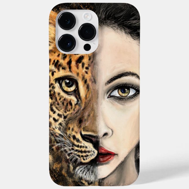 Leopard Girl Face Case-Mate iPhone Case (Back)