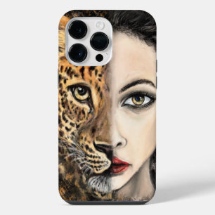 Leopard Girl Face iPhone 14 Pro Max Case