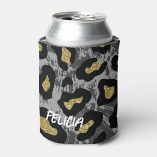 Leopard Glam Can Cooler