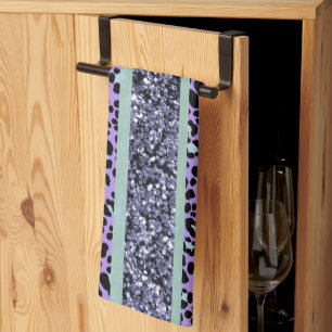 Leopard Glitter Stripes Glam 3 Kitchen Towel