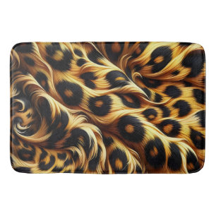 Leopard Glow: Embrace Exotic Comfort Bath Mat