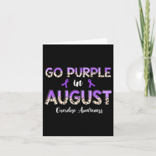 Leopard Go Purple In August Overdose Awareness  Card