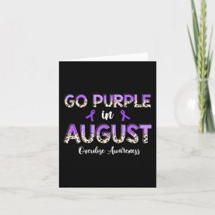 Leopard Go Purple in August Overdose Awareness Card