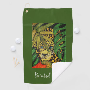 Leopard Golf Towel Painted Wild