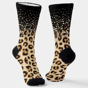 leopard granules socks