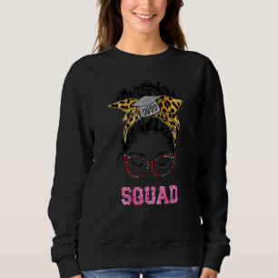 Leopard Graphic Prom Squad 2022 Senior Grad Gradua Sweatshirt