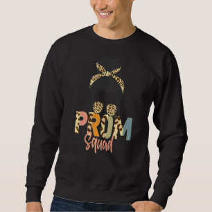Leopard Graphic Prom Squad 2022 Senior Grad Gradua Sweatshirt
