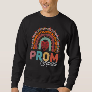 Leopard Graphic Prom Squad 2022 Senior Grad Gradua Sweatshirt