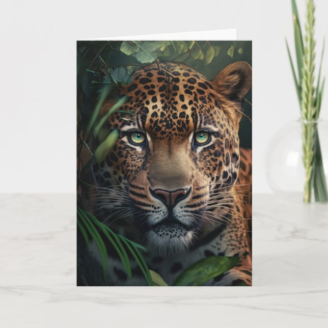 Leopard Greeting Card (Front)