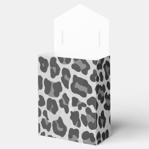 Leopard Grey and Light Grey Print Favor Box