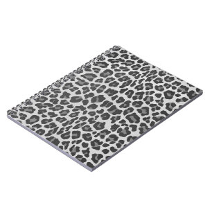 Leopard Grey and Light Grey Print Notebook