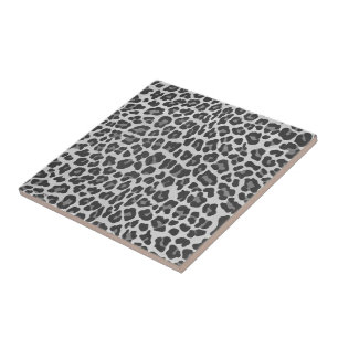 Leopard Grey and Light Grey Print Tile