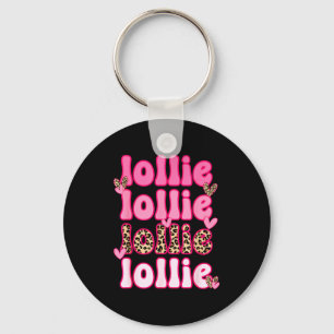 Leopard Groovy Lollie Valentine's Day Women Valent Keychain