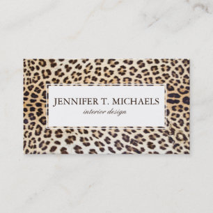 Leopard hair business card