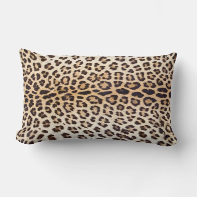 Leopard hair lumbar pillow (Front)