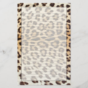 Leopard hair stationery