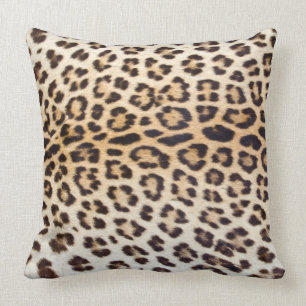 Leopard hair throw pillow
