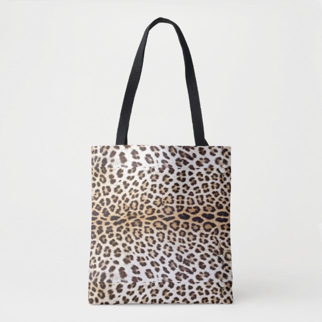 Leopard hair tote bag (Front)