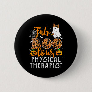 Leopard Halloween Costume For Physical Therapist F 2 Inch Round Button