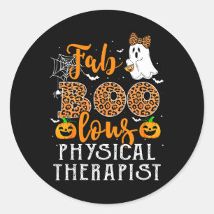 Leopard Halloween Costume For Physical Therapist F Classic Round Sticker