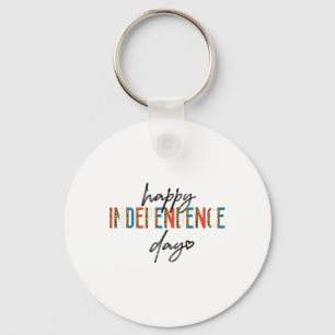 Leopard Happy Independence Day 4th Of July Patriot Keychain