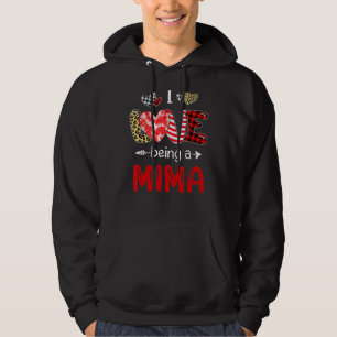 Leopard Happy Mother's Day I Love Being A Mima Buf Hoodie