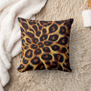 Leopard Haven: Soft Textures, Bold Prints Throw Pillow