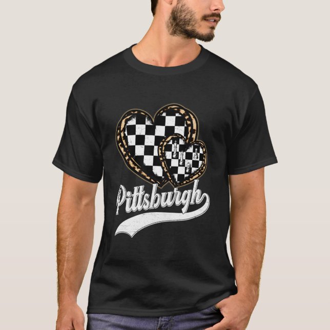 Leopard He Pittsburgh Chess T-Shirt (Front)