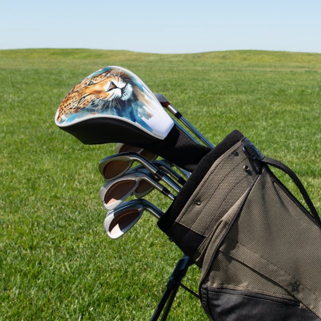 Leopard Head Golf Head Cover (In Situ)