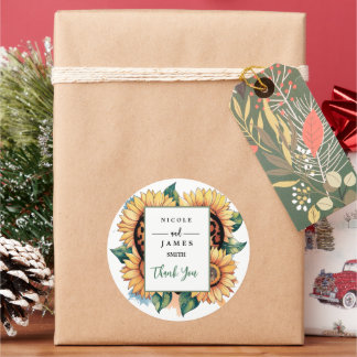 Leopard Heart Floral  Classic Round Sticker