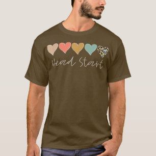 Leopard Hearts Teacher Student, Head Start Back To T-Shirt
