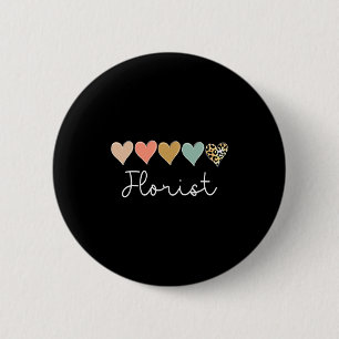 Leopard Hearts Valentines Day For Team Florist Va  2 Inch Round Button