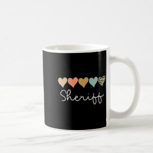 Leopard Hearts Valentines Day For Team Sheriff Va  Coffee Mug