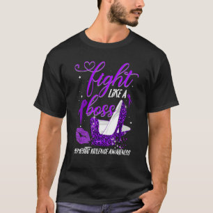 Leopard Heels Fight Like A Boss Domestic Violence T-Shirt