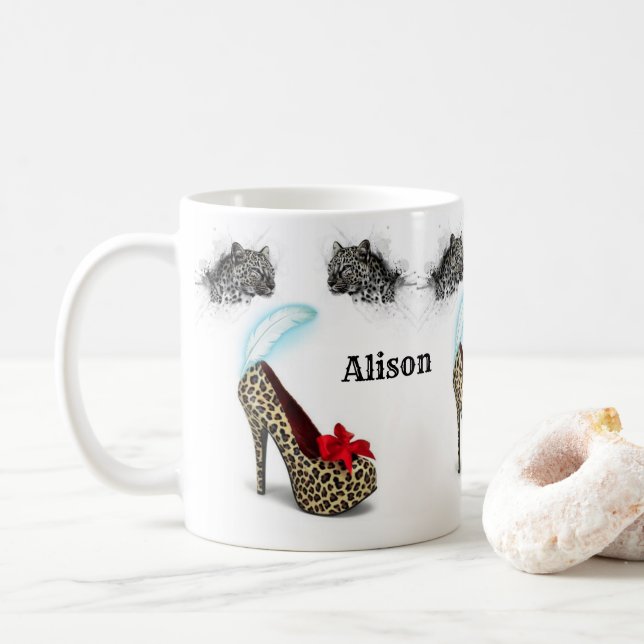 Leopard Heels Mug (Avec donut)