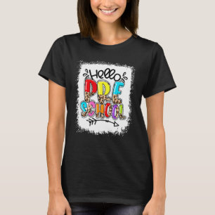Leopard Hello Preschool Teacher First Day Of Sch T-Shirt