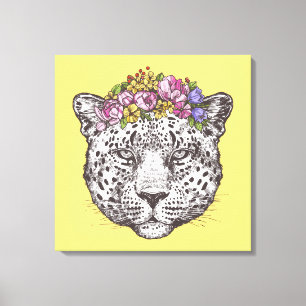 Leopard Hippie Chic Canvas Print