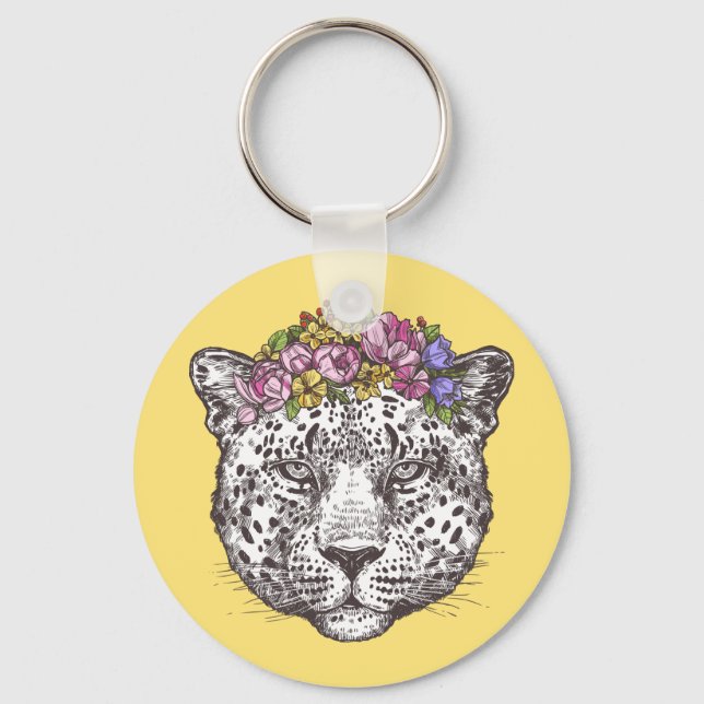 Leopard Hippie Chic Keychain (Front)