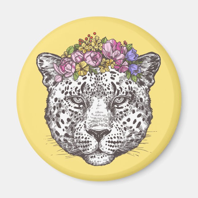 Leopard Hippie Chic Magnet (Front)