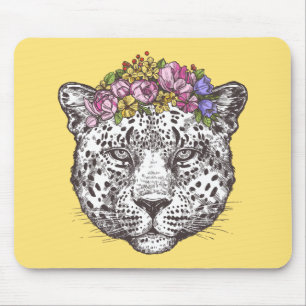 Leopard Hippie Chic Mouse Pad