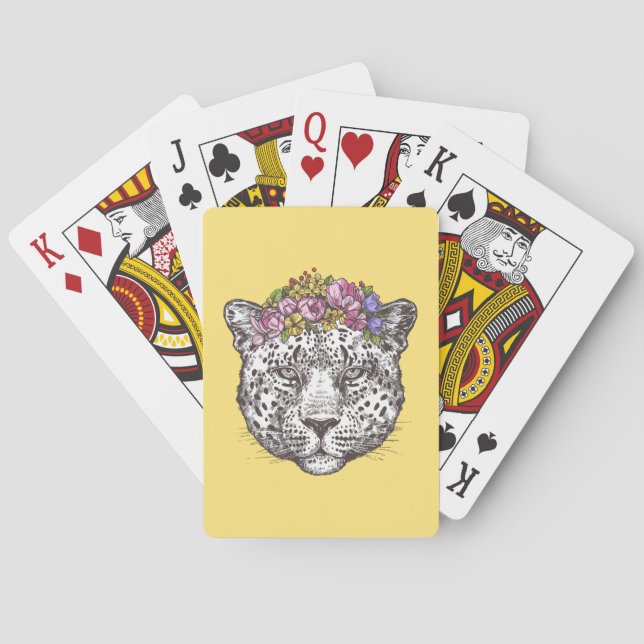 Leopard Hippie Chic Playing Cards (Back)