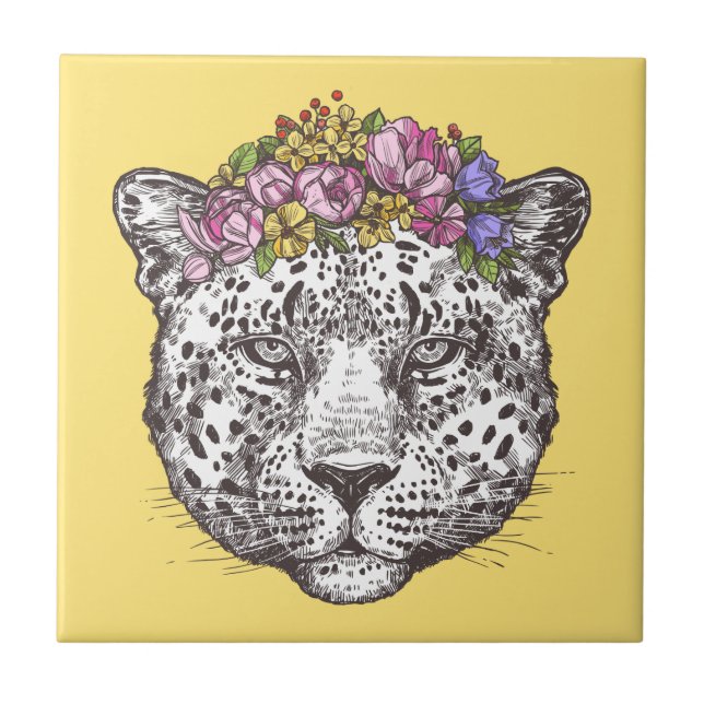 Leopard Hippie Chic Tile (Front)