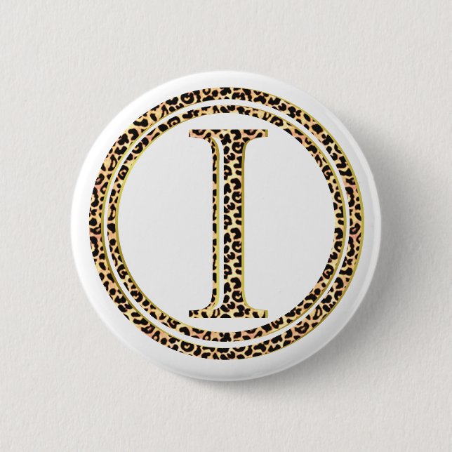leopard I 2 Inch Round Button (Front)