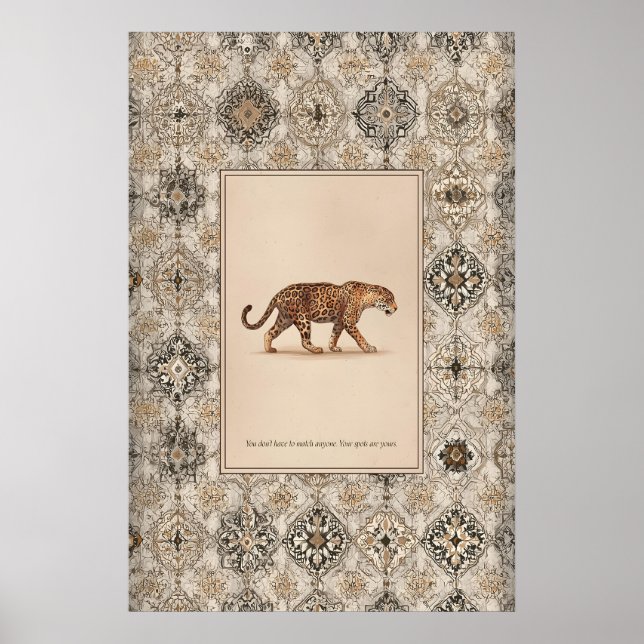 Leopard Illustration Poster Wall Decor Spotted Big (Front)