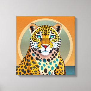 Leopard - Impression d'art en toile enveloppée