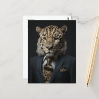 Leopard in a Business Suit fantasy art